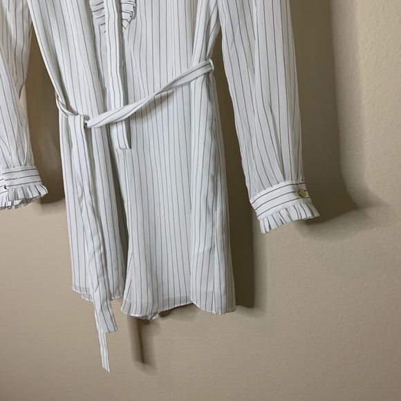 27 NWOT Zimmermann White Striped Ruffle Jumpsuit Romper 10 - Picture 11 of 14